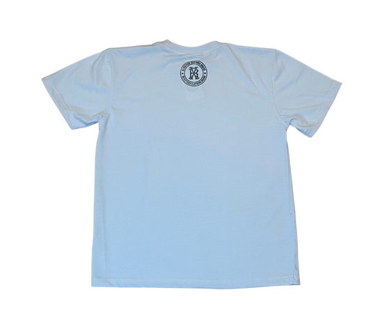 White T-Shirt / With Blacks Rejectedx Rhinestones Logo