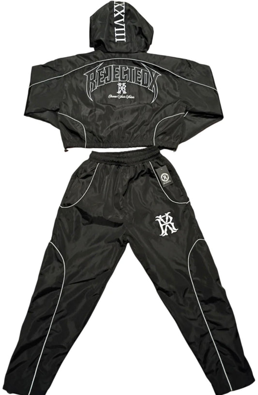 Ladie's Windbreaker Crop Jacket Set