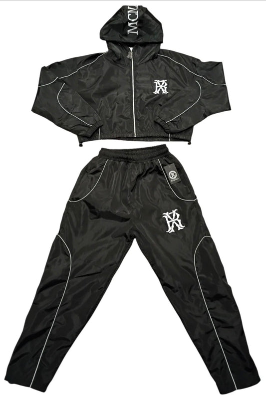 Ladie's Windbreaker Crop Jacket Set