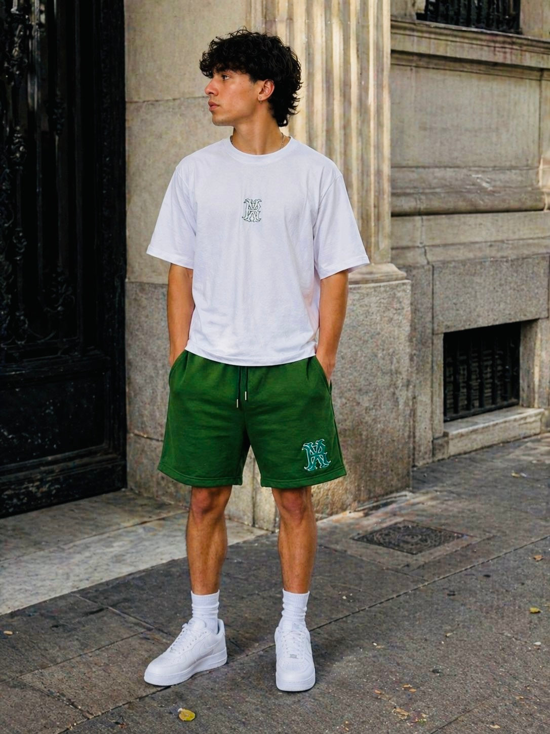 Green Men's Short Set
