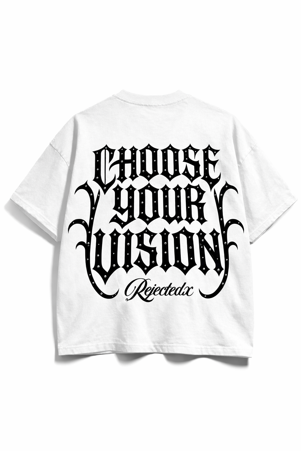 RX Choose Your Vision Rhinestone White T-shirt
