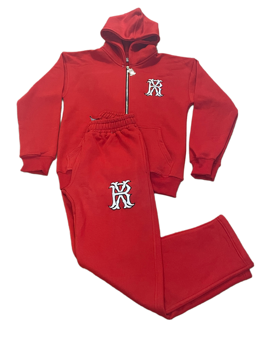 RejectedX Fire Red  Zipper Track Suit