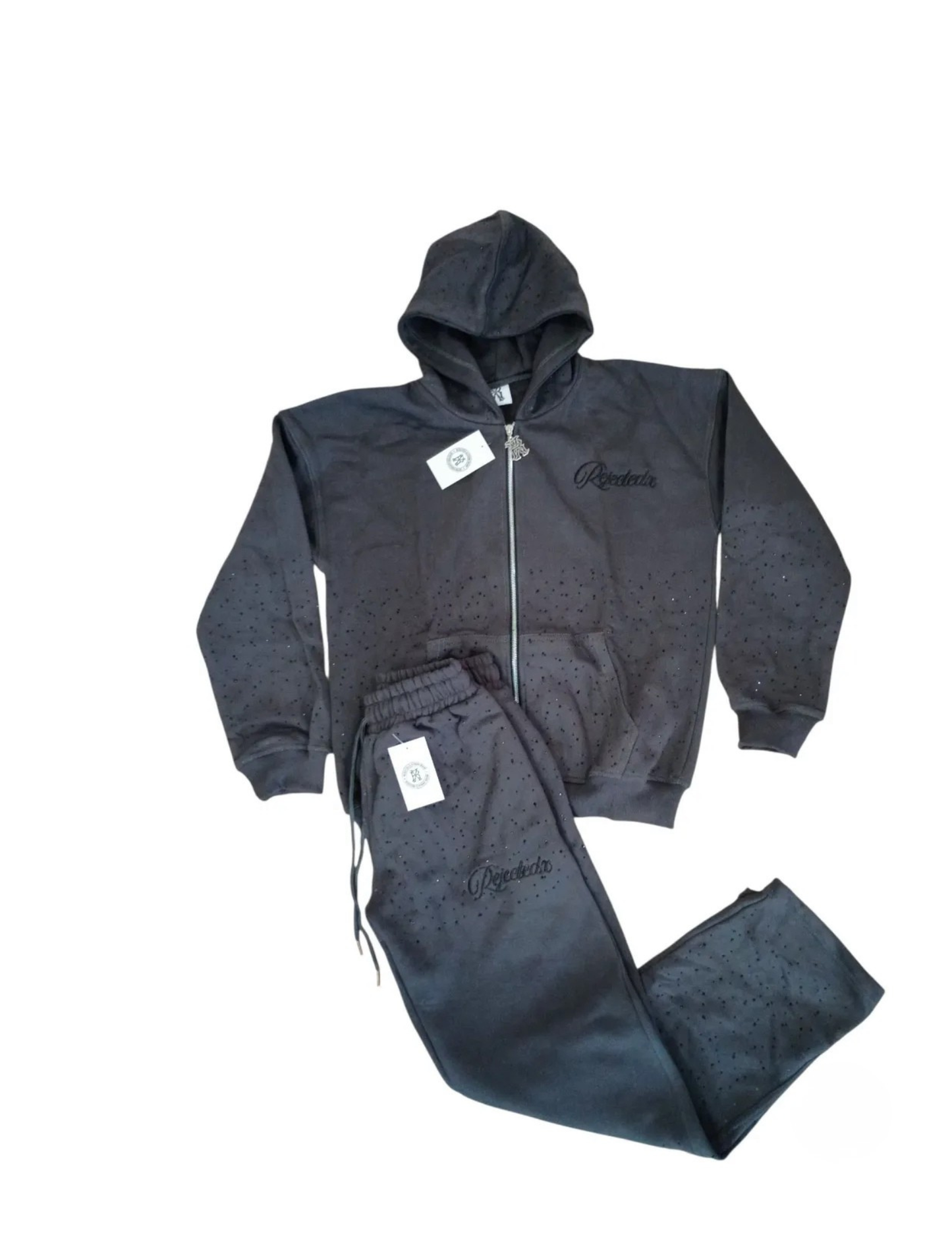 RejectedX Rhinestone , Gray Tracksuit