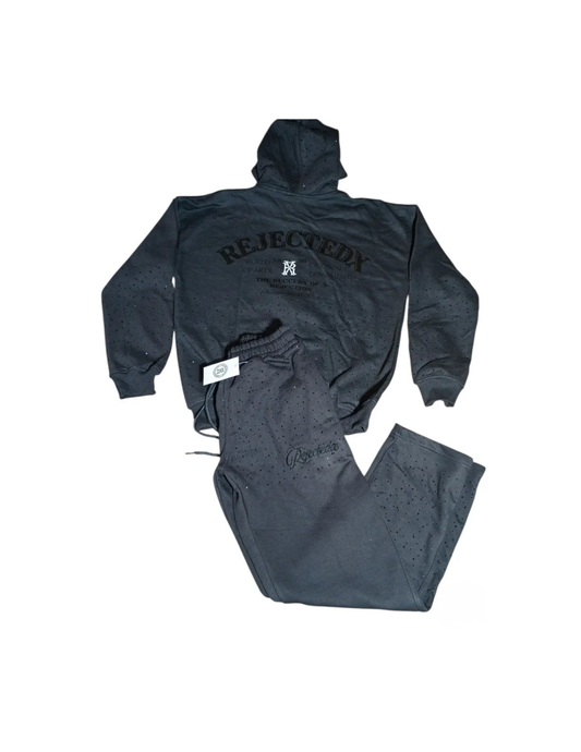 RejectedX Rhinestone , Gray Tracksuit
